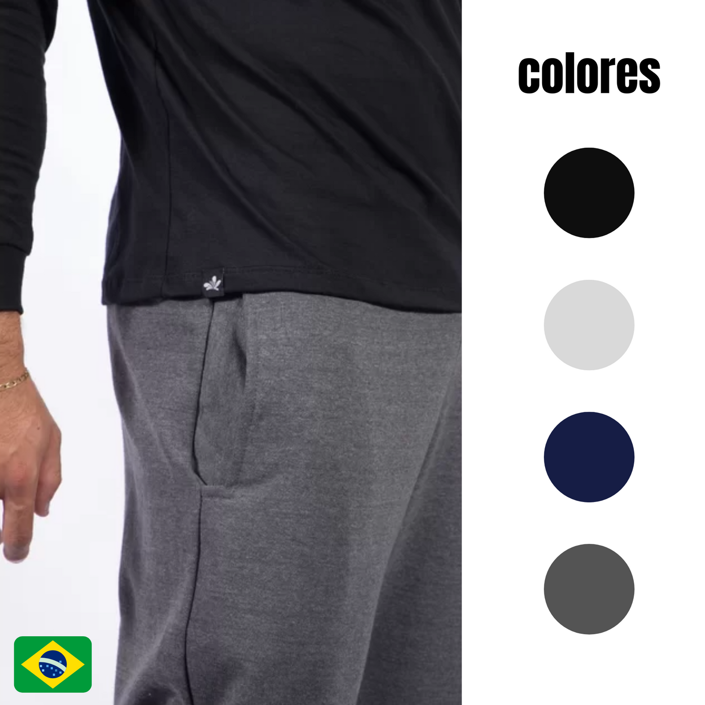 Pantalón Deportivo para Hombre Jogging Básico Calidad Cotton con Felpa