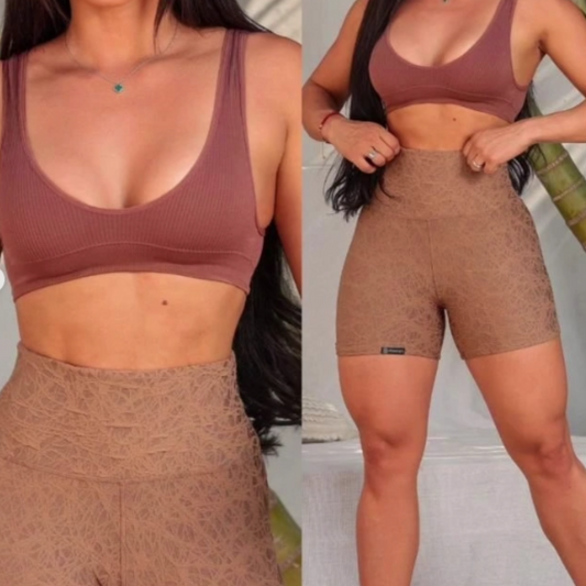 Short Corto Calza Legging Texturizada Calidad Premium Uruguay
