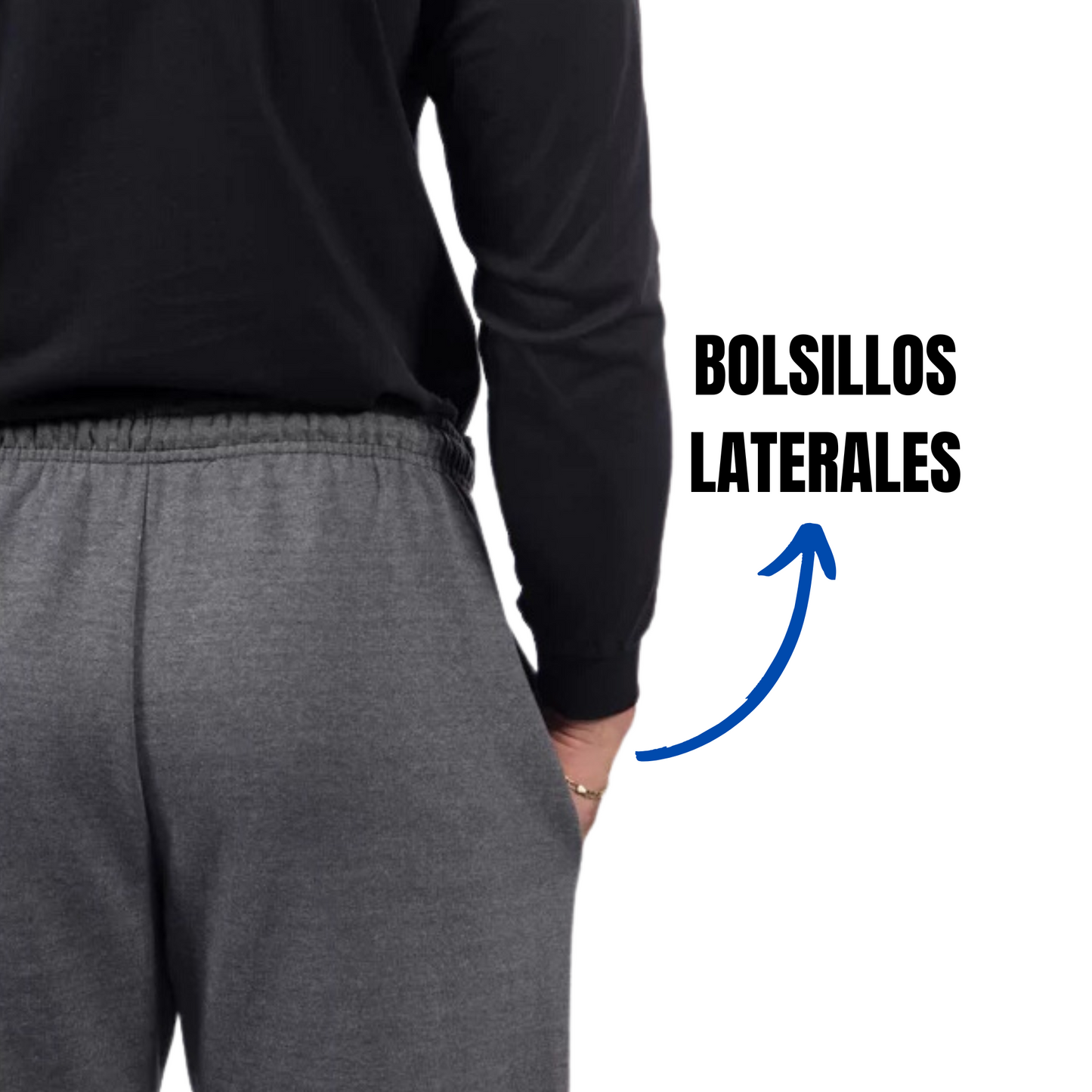 Pantalón Deportivo para Hombre Jogging Básico Calidad Cotton con Felpa