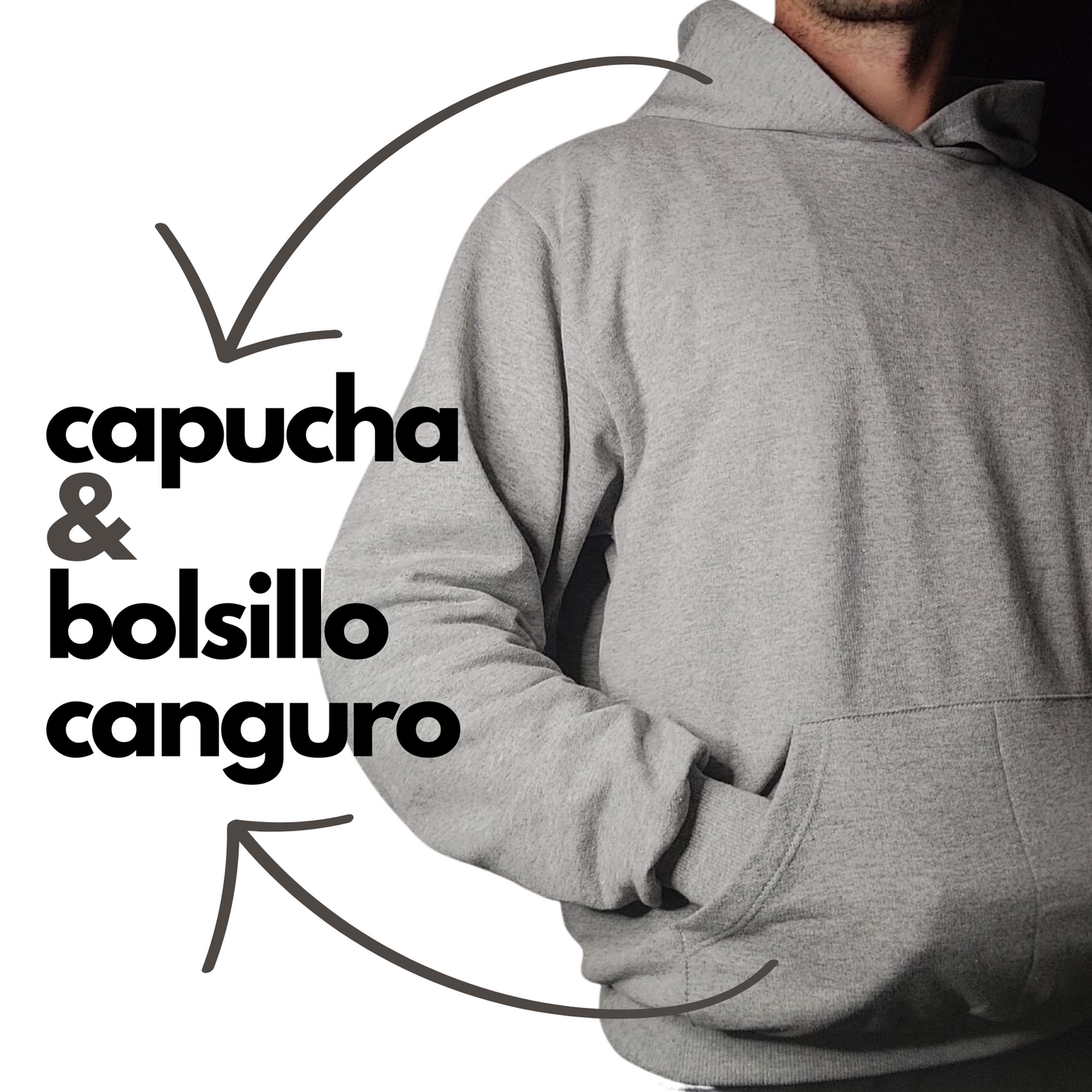 Canguro Deportivo Masculino Hoodie Básico