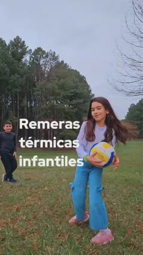 Pack x2 Térmicas Infantiles Juveniles con Felpa Calentitas Chau Frio